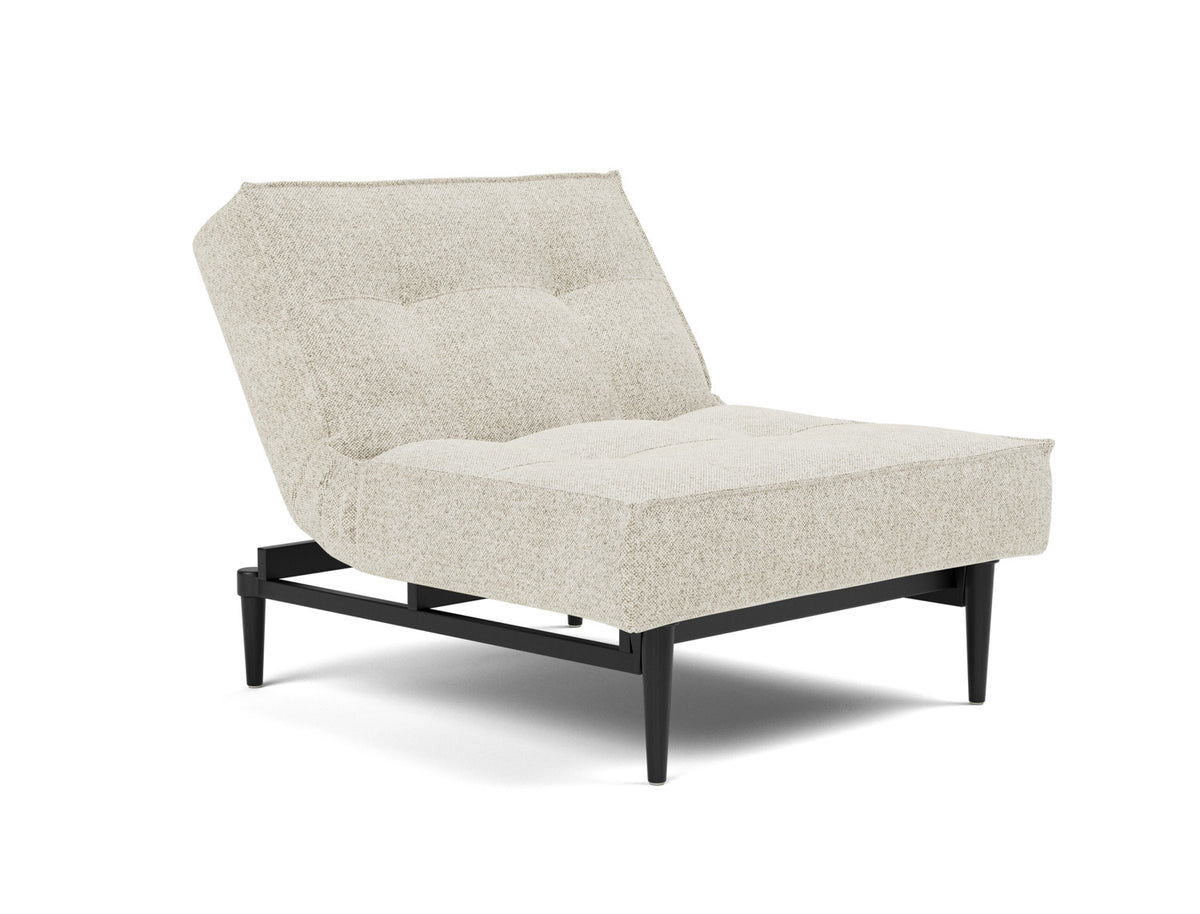 SPLITBACK Chair Styletto, Black Oak, reclined back
