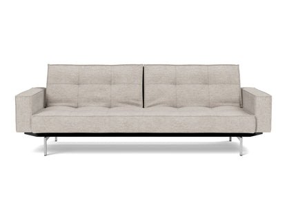 SPLITBACK Sofa Bed with Arm Rests Chrome 115x210CM