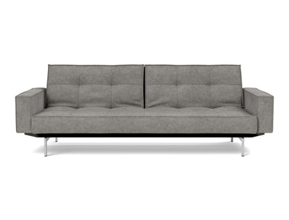 SPLITBACK Sofa Bed with Arm Rests Chrome 115x210CM