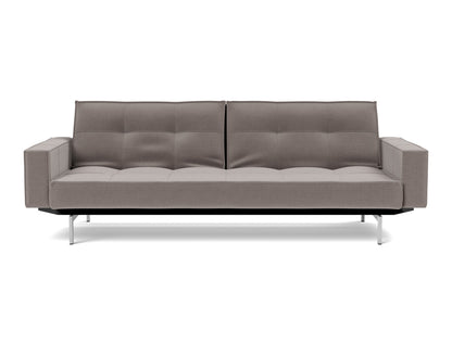 SPLITBACK Sofa Bed with Arm Rests Chrome 115x210CM