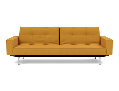 SPLITBACK Sofa Bed with Arm Rests Chrome 115x210CM
