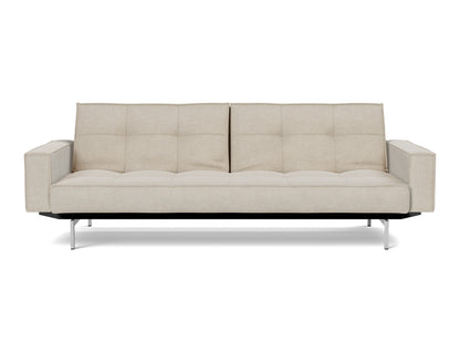 SPLITBACK Sofa Bed with Arm Rests Chrome 115x210CM