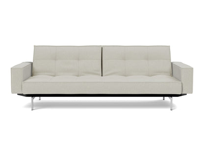 SPLITBACK Sofa Bed with Arm Rests Chrome 115x210CM
