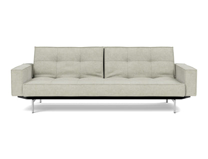 SPLITBACK Sofa Bed with Arm Rests Chrome 115x210CM