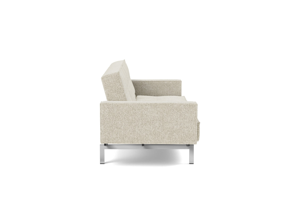 SPLITBACK Sofa Bed with Arm Rests Chrome, side view