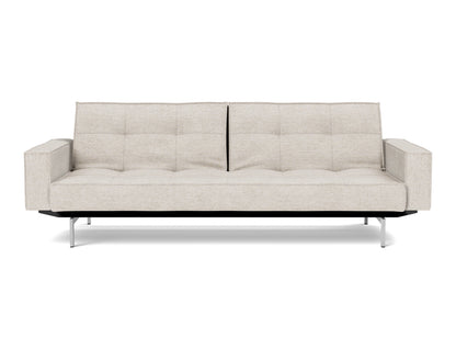 SPLITBACK Sofa Bed with Arm Rests Chrome 115x210CM