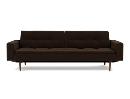 DUBLEXO Sofa Bed with Arm Rests Styletto, Dark Oak, front