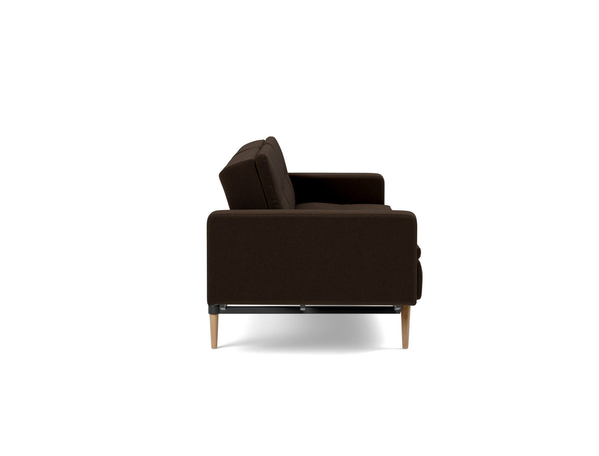 DUBLEXO Sofa Bed with Arm Rests Styletto, Light Oak, side view
