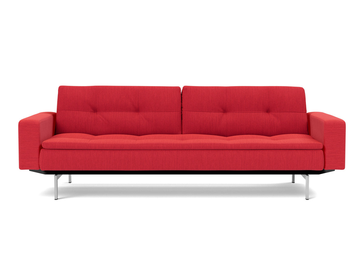 DUBLEXO Sofa Bed with Arm Rests Chrome 115x210CM