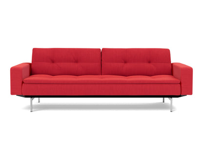 DUBLEXO Sofa Bed with Arm Rests Chrome 115x210CM