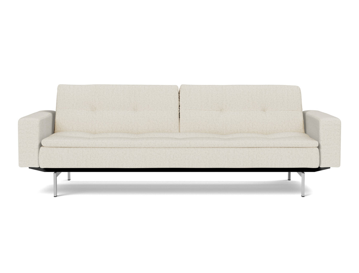 DUBLEXO Sofa Bed with Arm Rests Chrome 115x210CM