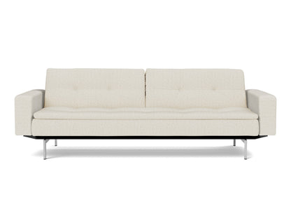 DUBLEXO Sofa Bed with Arm Rests Chrome 115x210CM