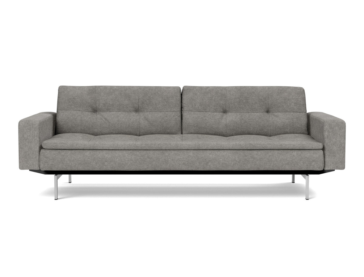 DUBLEXO Sofa Bed with Arm Rests Chrome 115x210CM