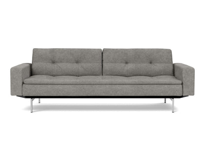 DUBLEXO Sofa Bed with Arm Rests Chrome 115x210CM