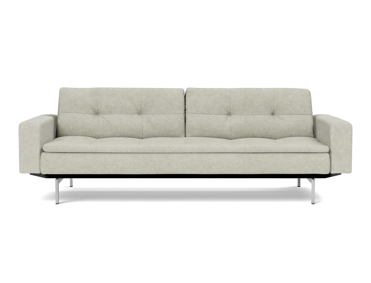 DUBLEXO Sofa Bed with Arm Rests Chrome 115x210CM