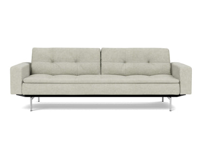 DUBLEXO Sofa Bed with Arm Rests Chrome 115x210CM