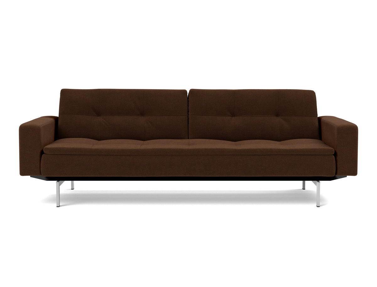 DUBLEXO Sofa Bed with Arm Rests Chrome 115x210CM