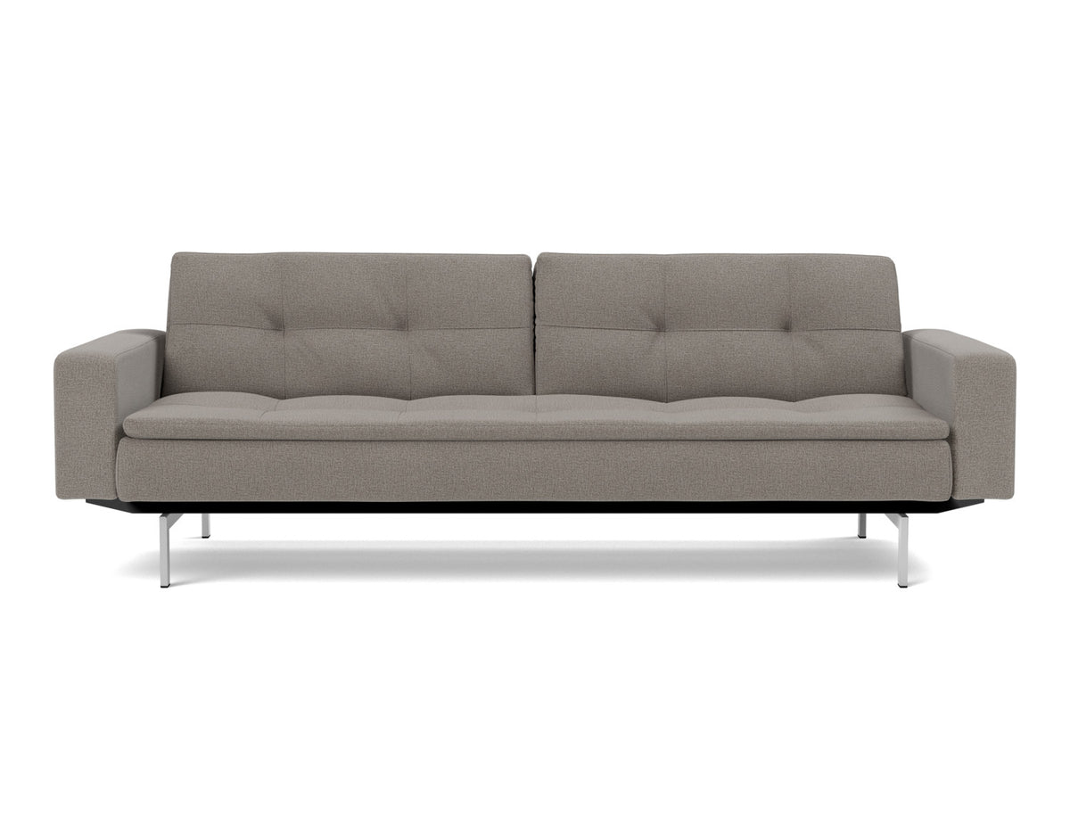 DUBLEXO Sofa Bed with Arm Rests Chrome 115x210CM