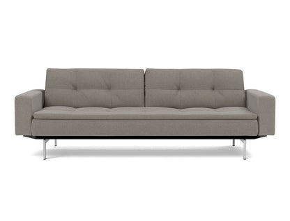 DUBLEXO Sofa Bed with Arm Rests Chrome 115x210CM