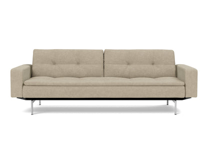 DUBLEXO Sofa Bed with Arm Rests Chrome 115x210CM