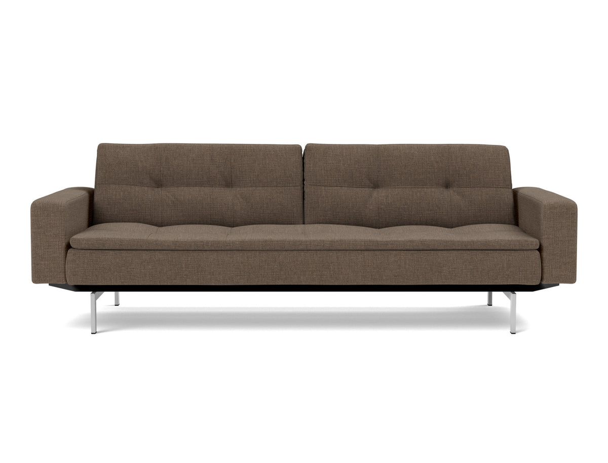 DUBLEXO Sofa Bed with Arm Rests Chrome 115x210CM