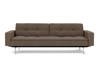 DUBLEXO Sofa Bed with Arm Rests Chrome 115x210CM