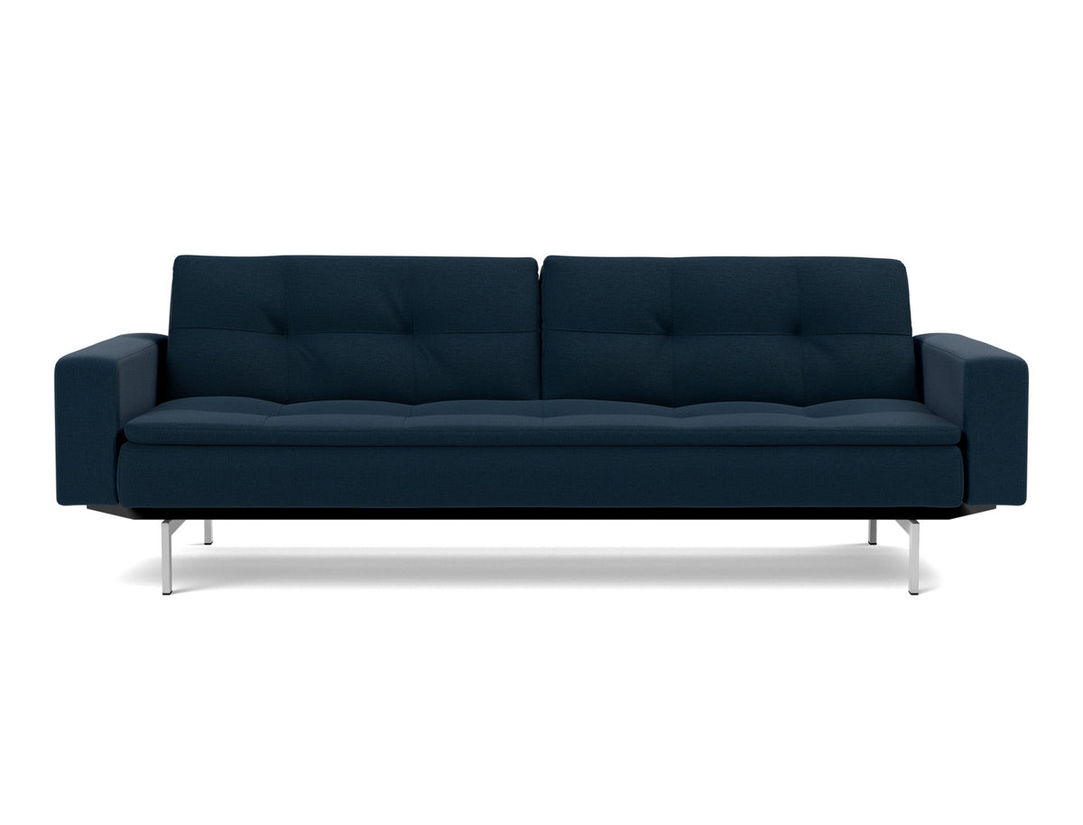 DUBLEXO Sofa Bed with Arm Rests Chrome 115x210CM