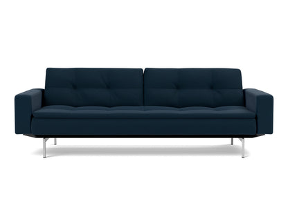 DUBLEXO Sofa Bed with Arm Rests Chrome 115x210CM