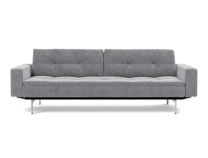 DUBLEXO Sofa Bed with Arm Rests Chrome 115x210CM