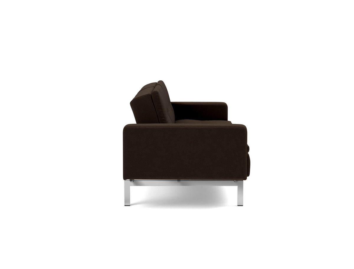 DUBLEXO Sofa Bed with Arm Rests Chrome, side view