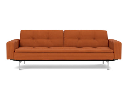 DUBLEXO Sofa Bed with Arm Rests Chrome 115x210CM