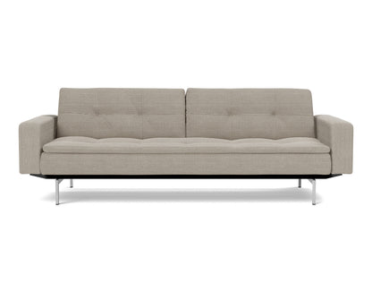 DUBLEXO Sofa Bed with Arm Rests Chrome 115x210CM