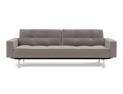 DUBLEXO Sofa Bed with Arm Rests Chrome 115x210CM