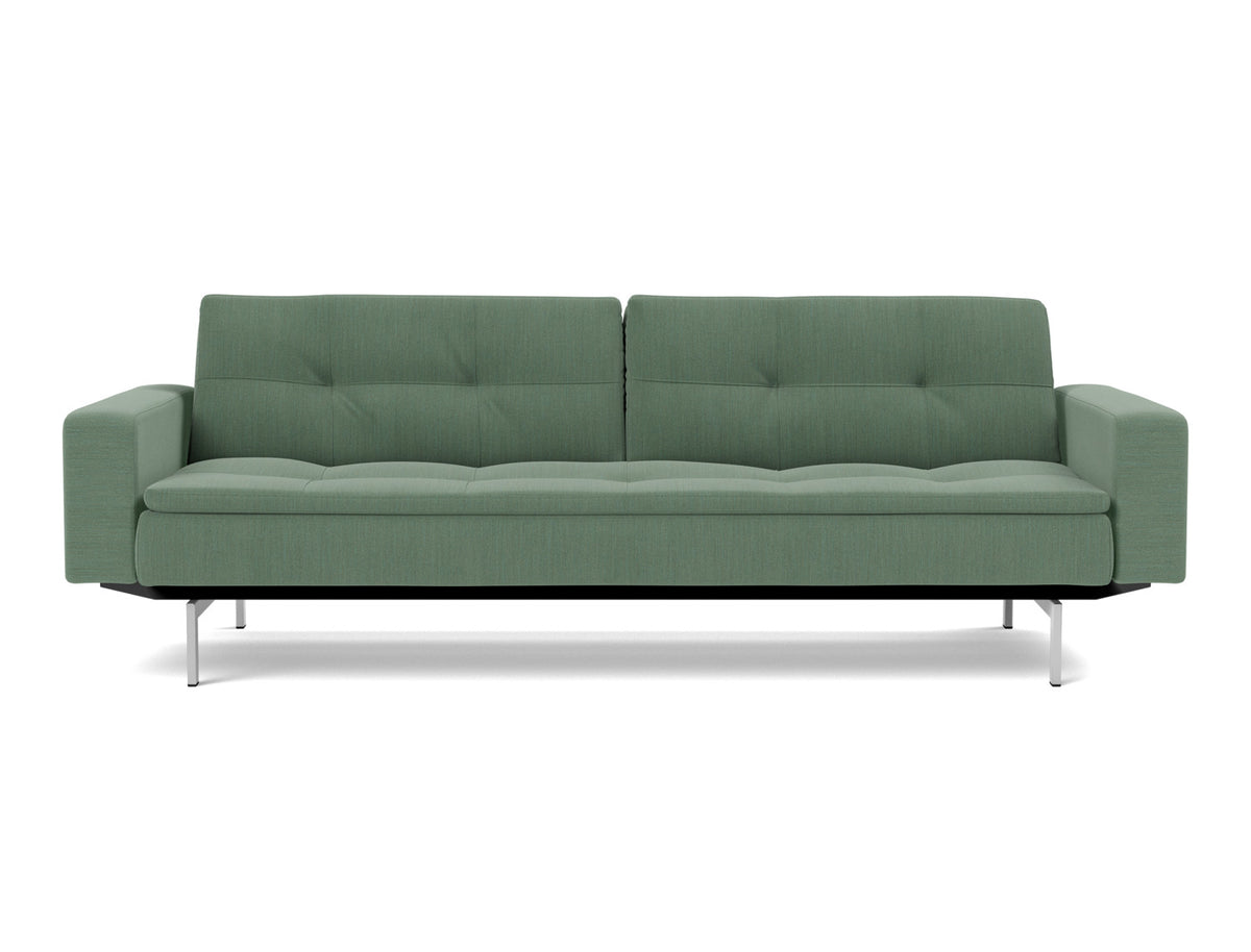 DUBLEXO Sofa Bed with Arm Rests Chrome 115x210CM
