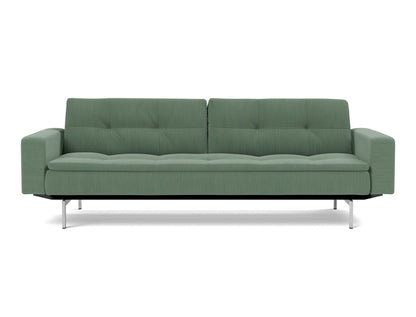 DUBLEXO Sofa Bed with Arm Rests Chrome 115x210CM
