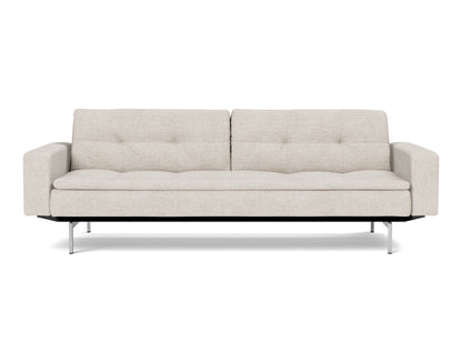 DUBLEXO Sofa Bed with Arm Rests Chrome 115x210CM