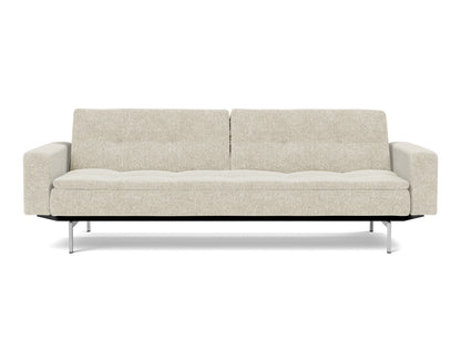 DUBLEXO Sofa Bed with Arm Rests Chrome 115x210CM