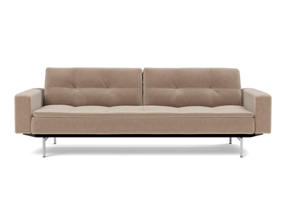DUBLEXO Sofa Bed with Arm Rests Chrome 115x210CM