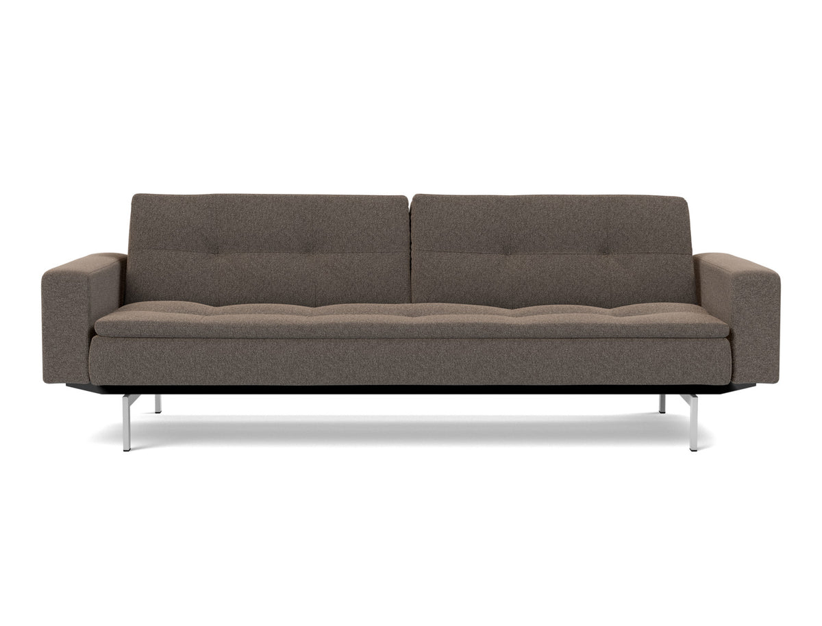 DUBLEXO Sofa Bed with Arm Rests Chrome 115x210CM