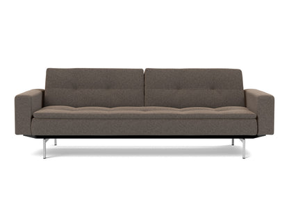 DUBLEXO Sofa Bed with Arm Rests Chrome 115x210CM