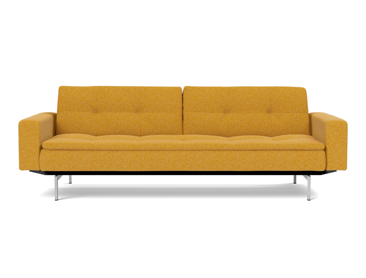 DUBLEXO Sofa Bed with Arm Rests Chrome 115x210CM