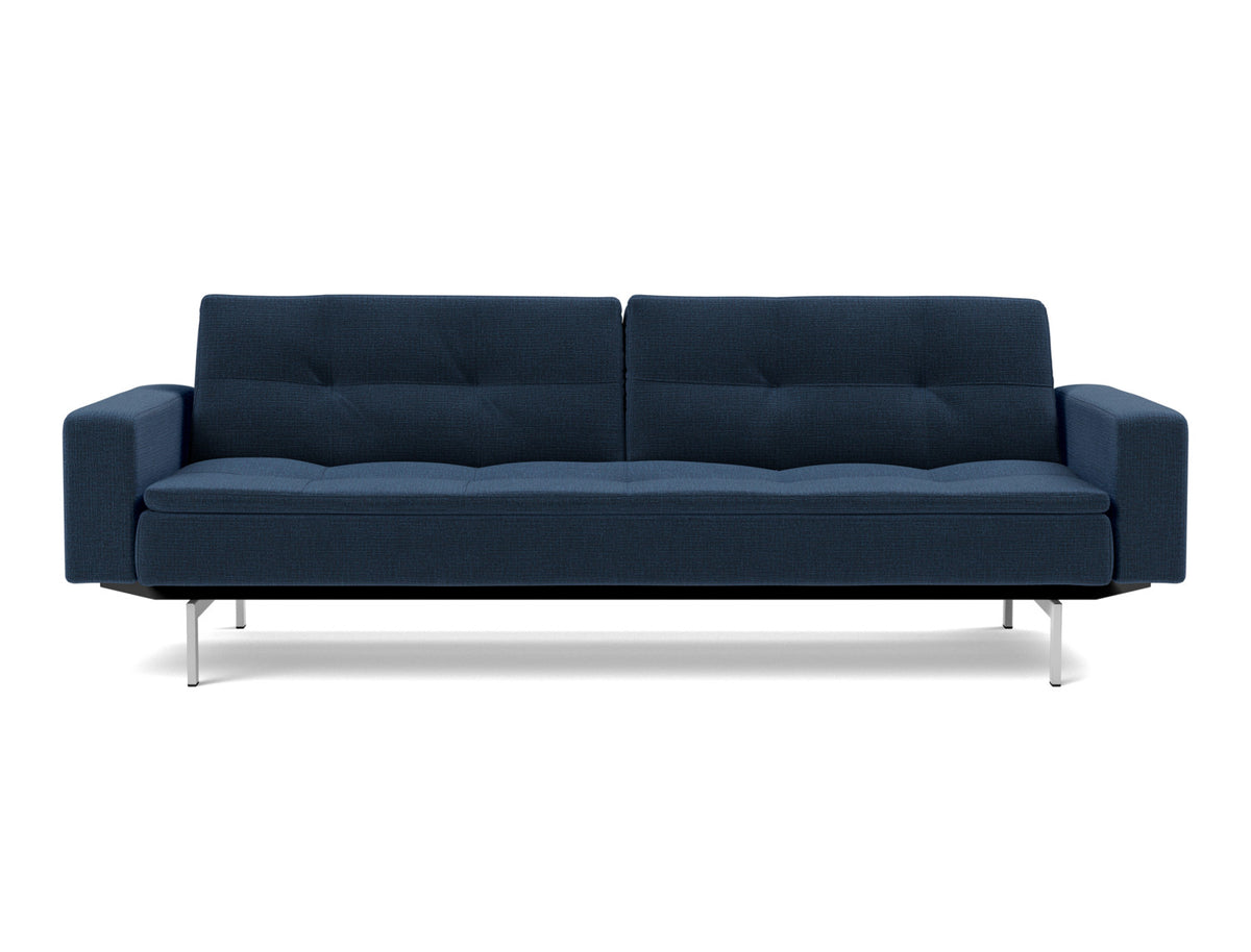 DUBLEXO Sofa Bed with Arm Rests Chrome 115x210CM