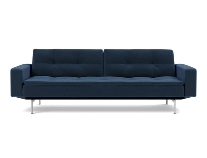 DUBLEXO Sofa Bed with Arm Rests Chrome 115x210CM