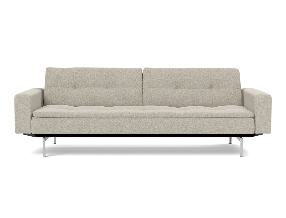 DUBLEXO Sofa Bed with Arm Rests Chrome 115x210CM