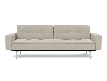 DUBLEXO Sofa Bed with Arm Rests Chrome 115x210CM