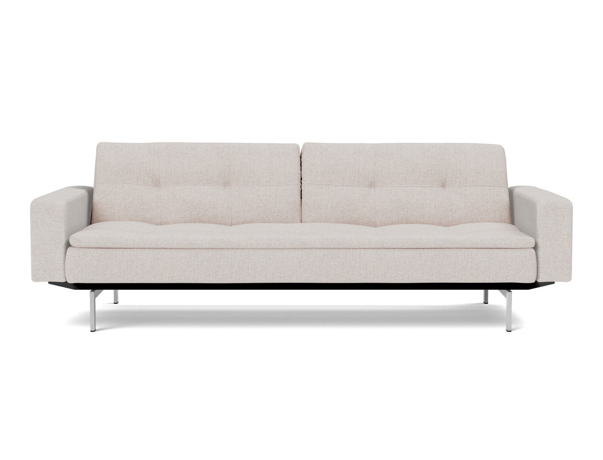 DUBLEXO Sofa Bed with Arm Rests Chrome 115x210CM