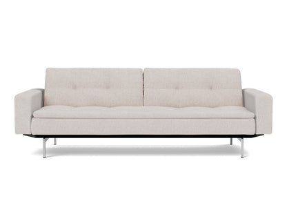 DUBLEXO Sofa Bed with Arm Rests Chrome 115x210CM