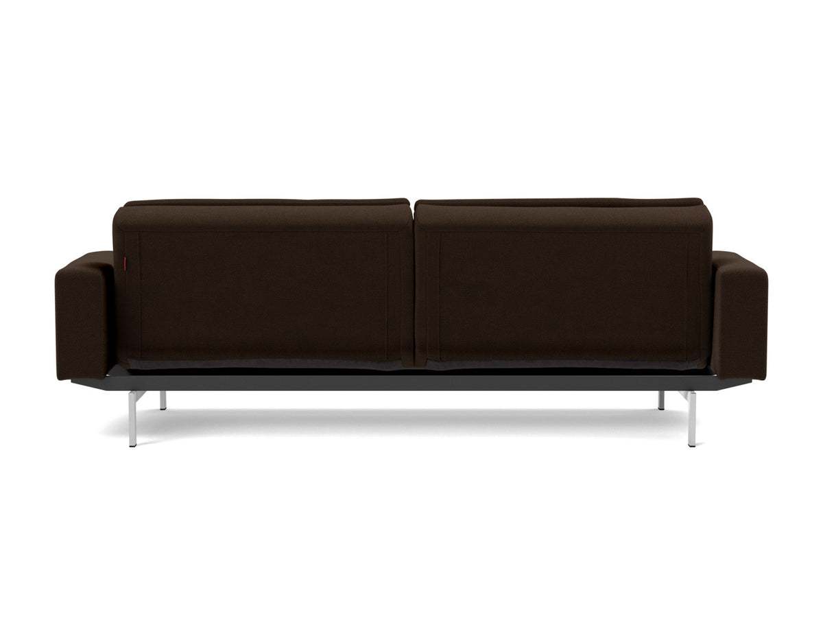 DUBLEXO Sofa Bed with Arm Rests Chrome, back view