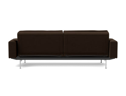DUBLEXO Sofa Bed with Arm Rests Chrome, back view