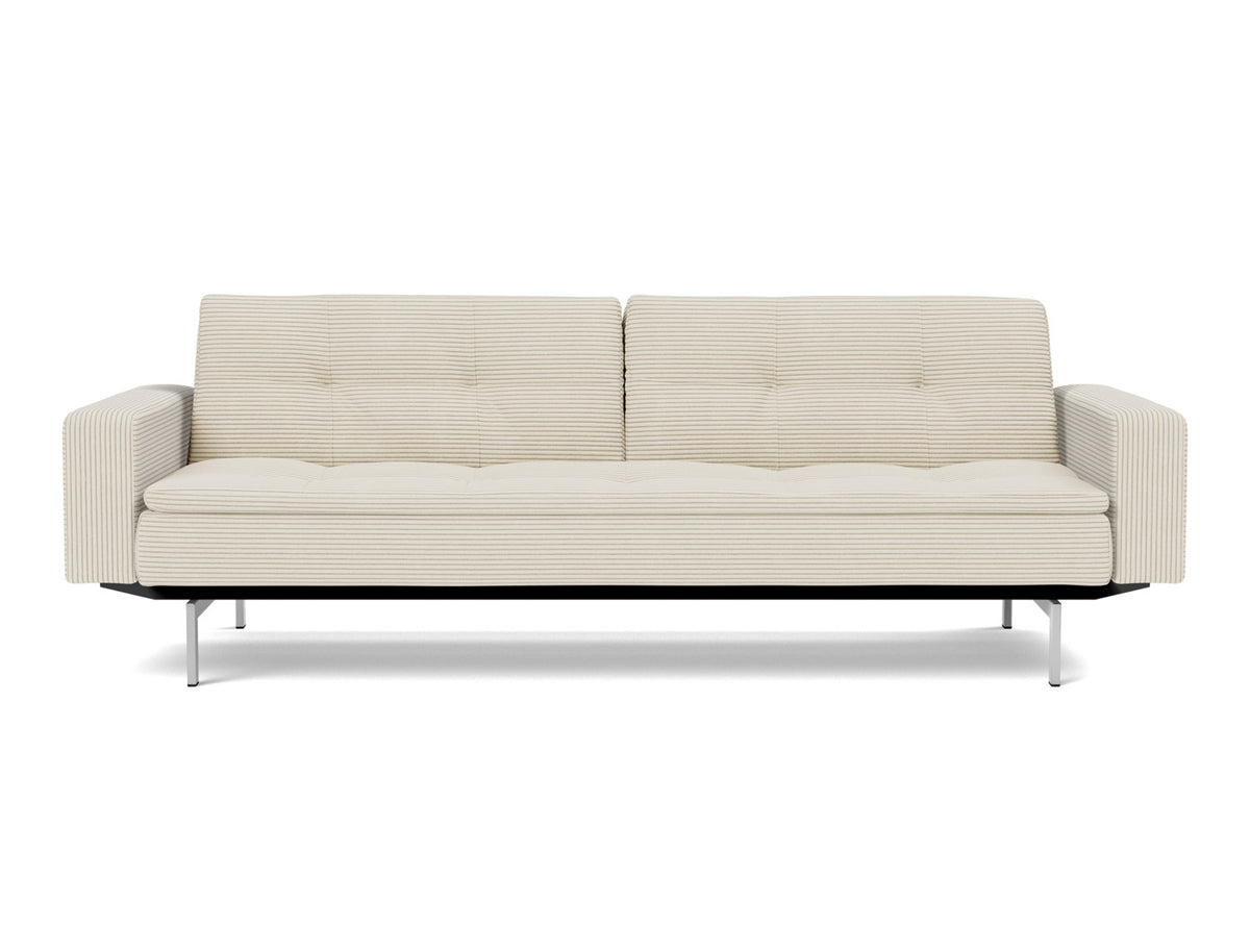DUBLEXO Sofa Bed with Arm Rests Chrome 115x210CM